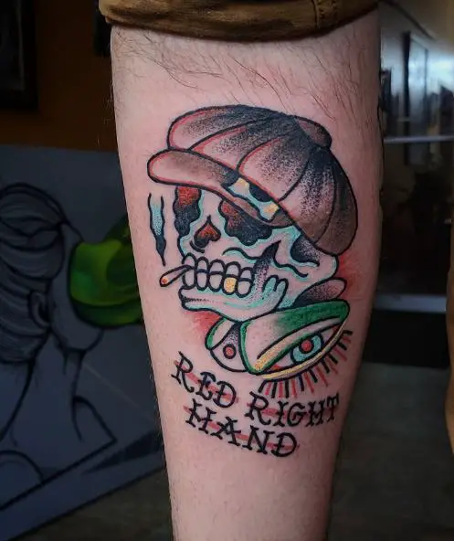 Peaky Blinders Skull Cartoon Tattoo