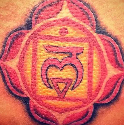 Red Root Chakra Tattoo