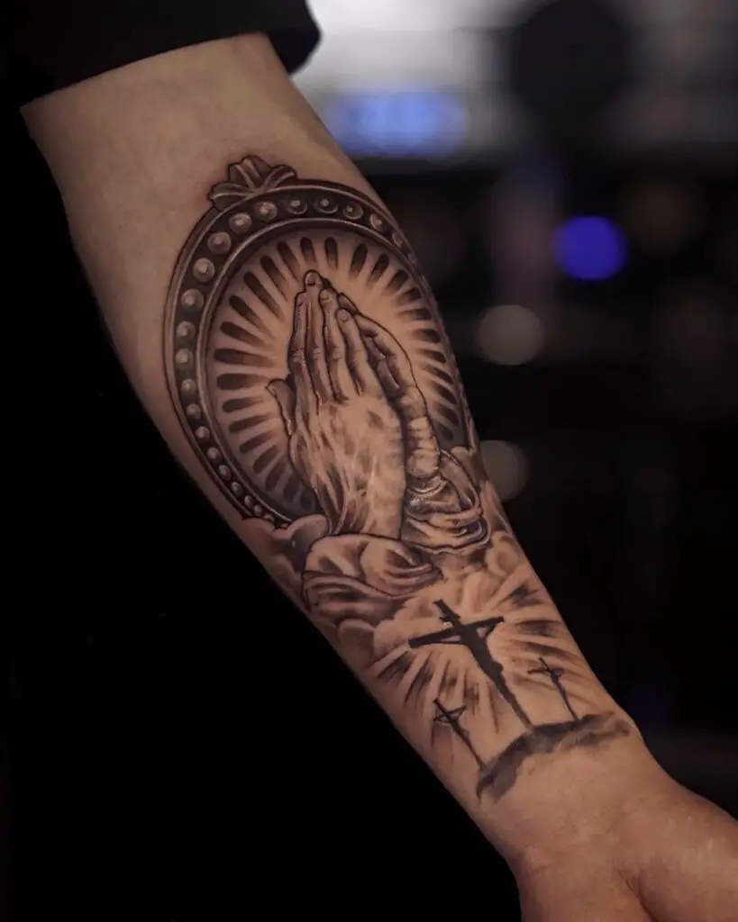 Religious Chicano Arm Tattoo