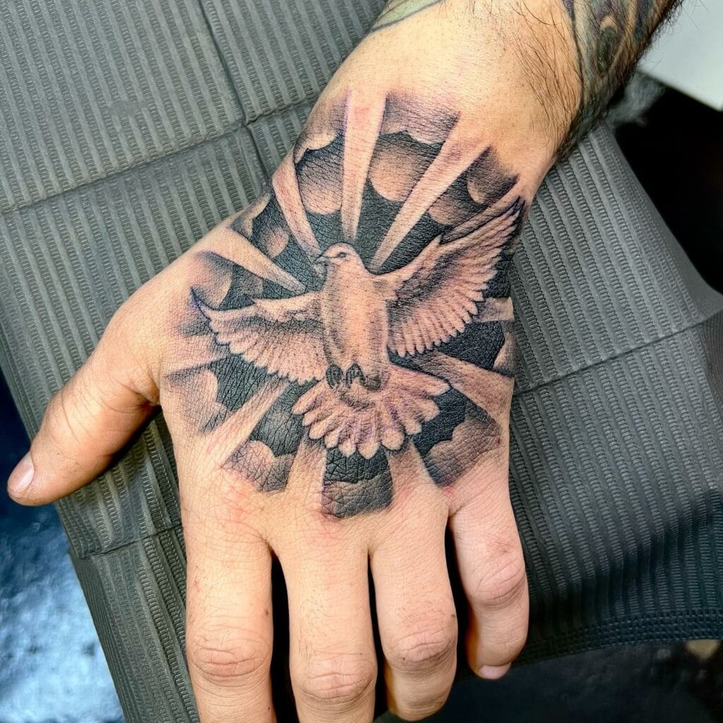 Religious Chicano Prison Style Tattoo