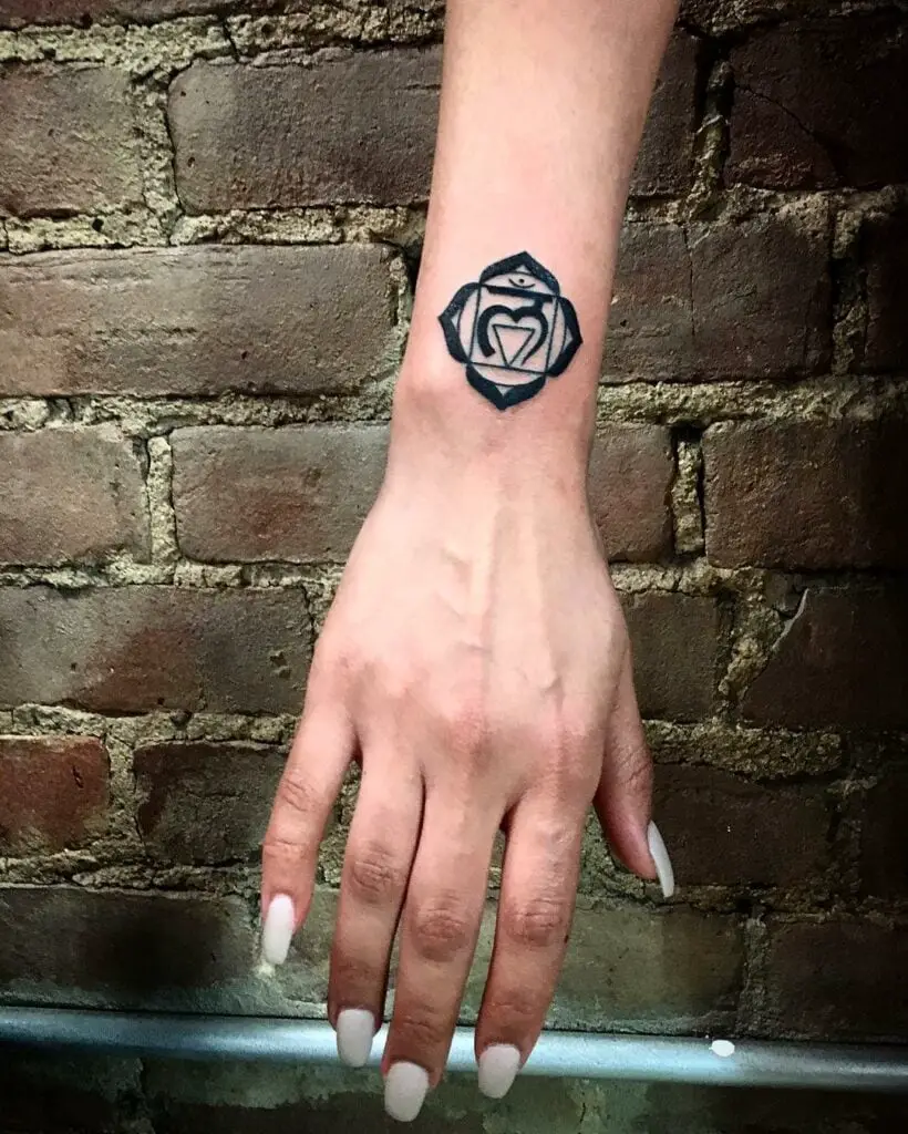 Root Chakra Wrist Tattoo