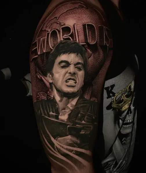 Scarface Gangster Tattoo Piece