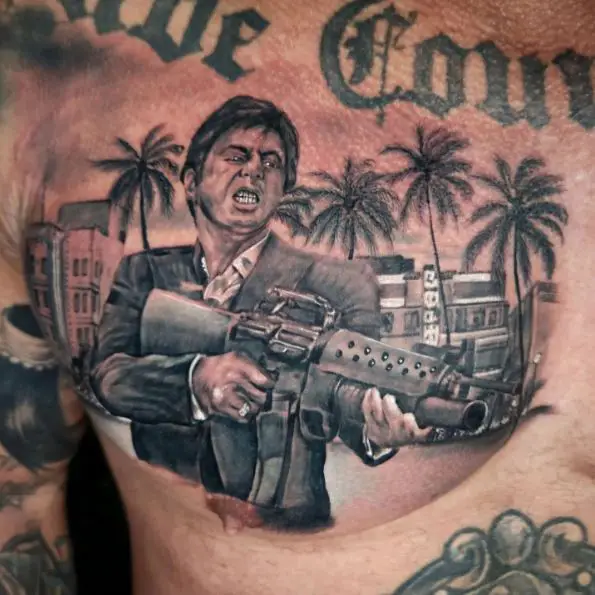 Scarface Tony Montana Gangster Tattoo