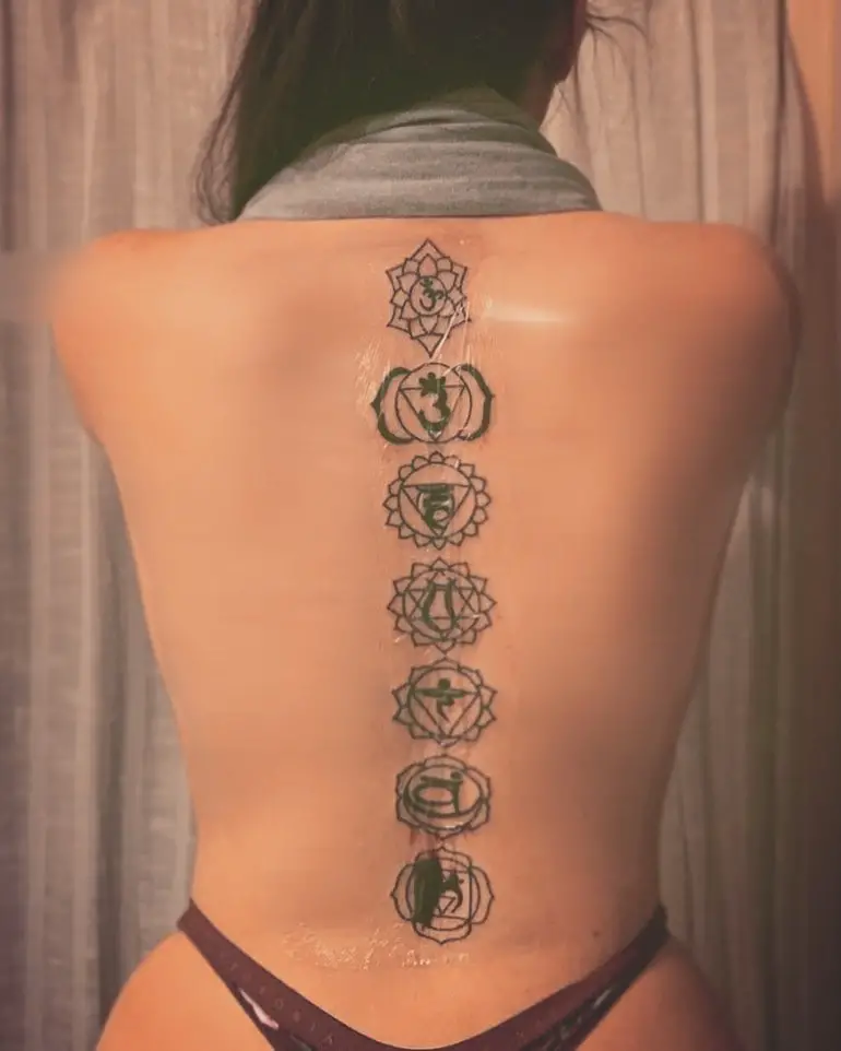 Seven Chakras Healing Tattoo