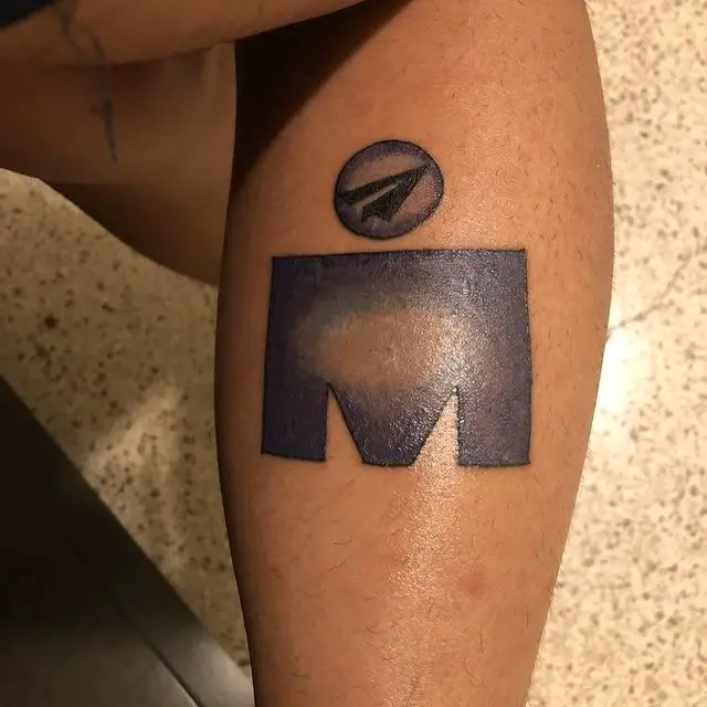 Simple M Dot Hardcore Tattoo