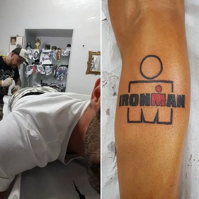Simple M Dot Iron Man Tattoo