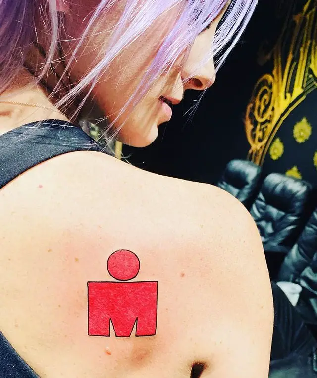 Simple M Dot Shoulder Tattoo