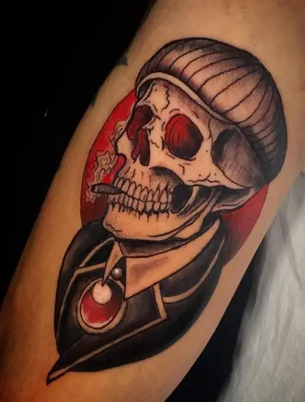 Skull Gangster Tattoo Piece
