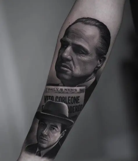The Godfather Vito Corleone Forearm Tattoo
