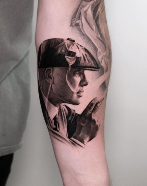 Thomas Shelby Gangster from Peaky Blinders Tattoo