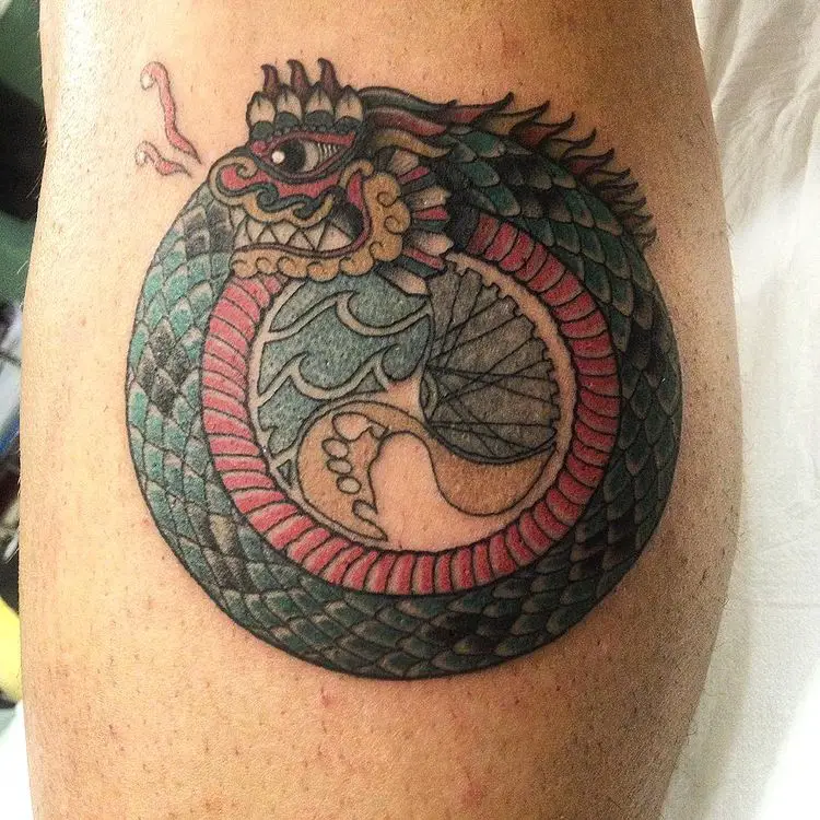 Triathlon Symbol Chinese Dragon Tattoo
