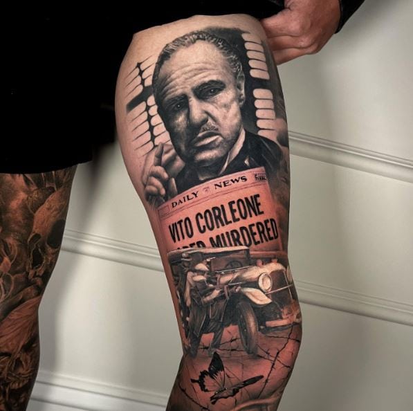 Vito Corleone Gangster Tattoo