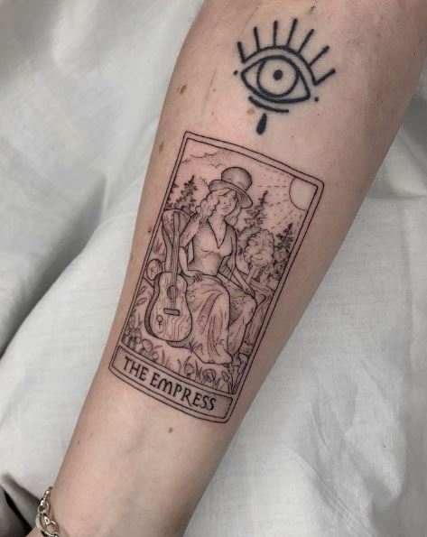 Empress Stevie Nicks Tarot Card Forearm Tattoo