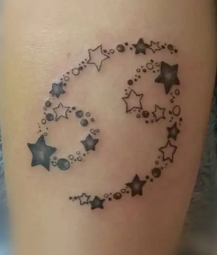 Star Style Pattern Cancer Zodiac Sign Star Tattoo