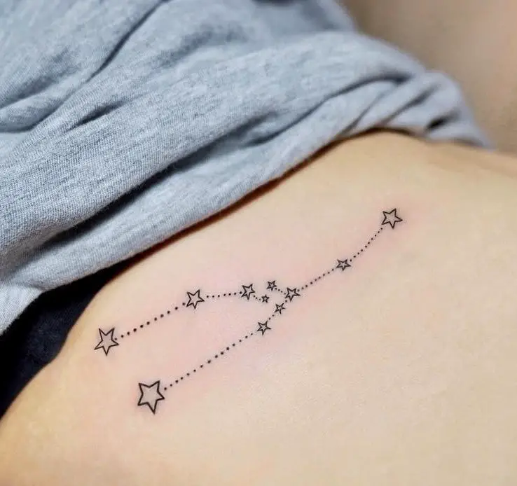 Taurus Cute Stars Constellation Tattoo Design