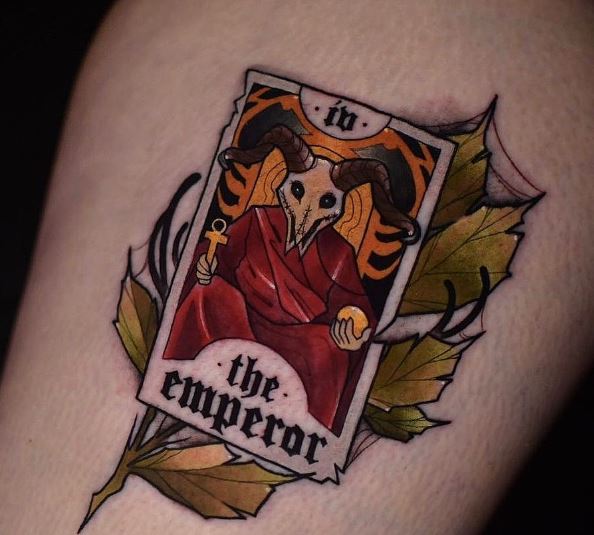 The Emperor Devil Tarot Card Tattoo