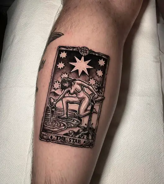 The Star and Hermit Tarot Card Tattoo