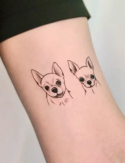 Cute Puppy Faces Tattoo
