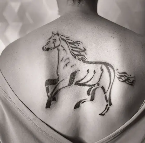 Hebrew Horse Back Tattoo