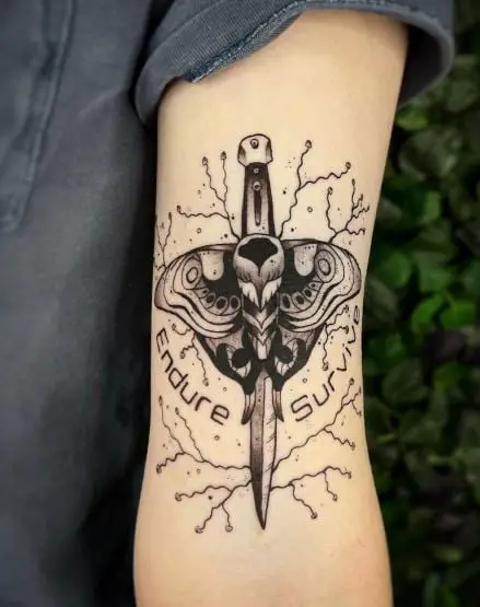 Last of Us Moth and Ellie’s Blade Tattoo