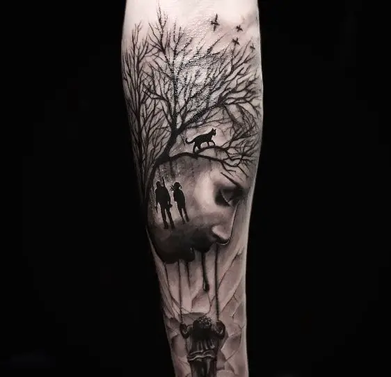 Last of Us The Forest Scene Tattoo