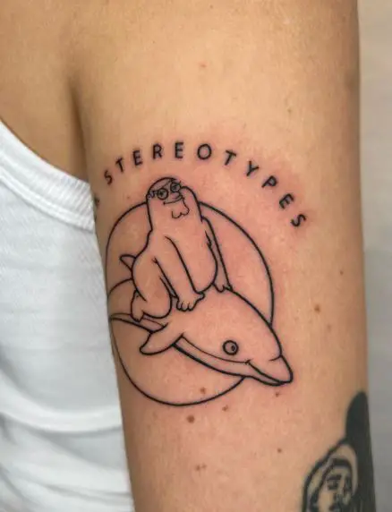 Peter Griffin and Dolphin Tattoo