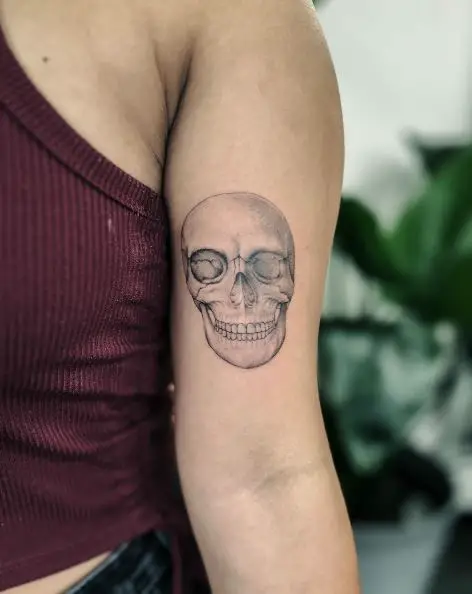 Skull Head Arm Tattoo