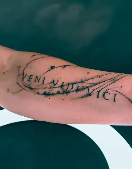Veni Vidi Vici Calligraphy Art Tattoo