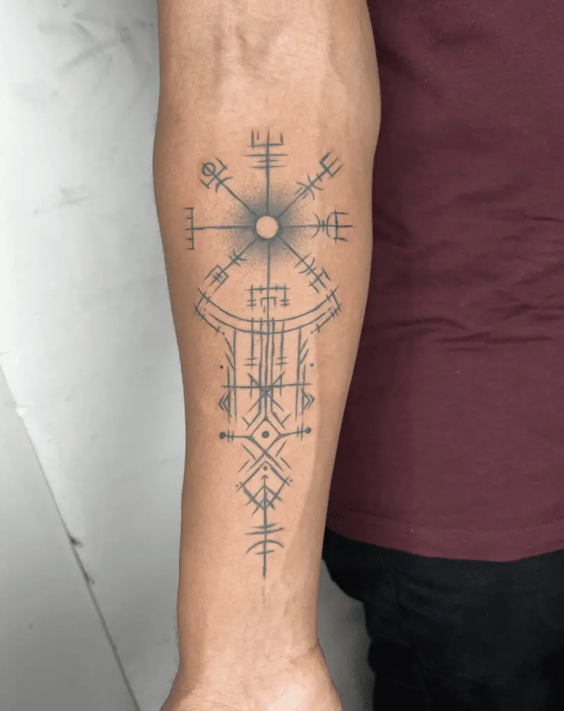 Viking Compass Arm Tattoo