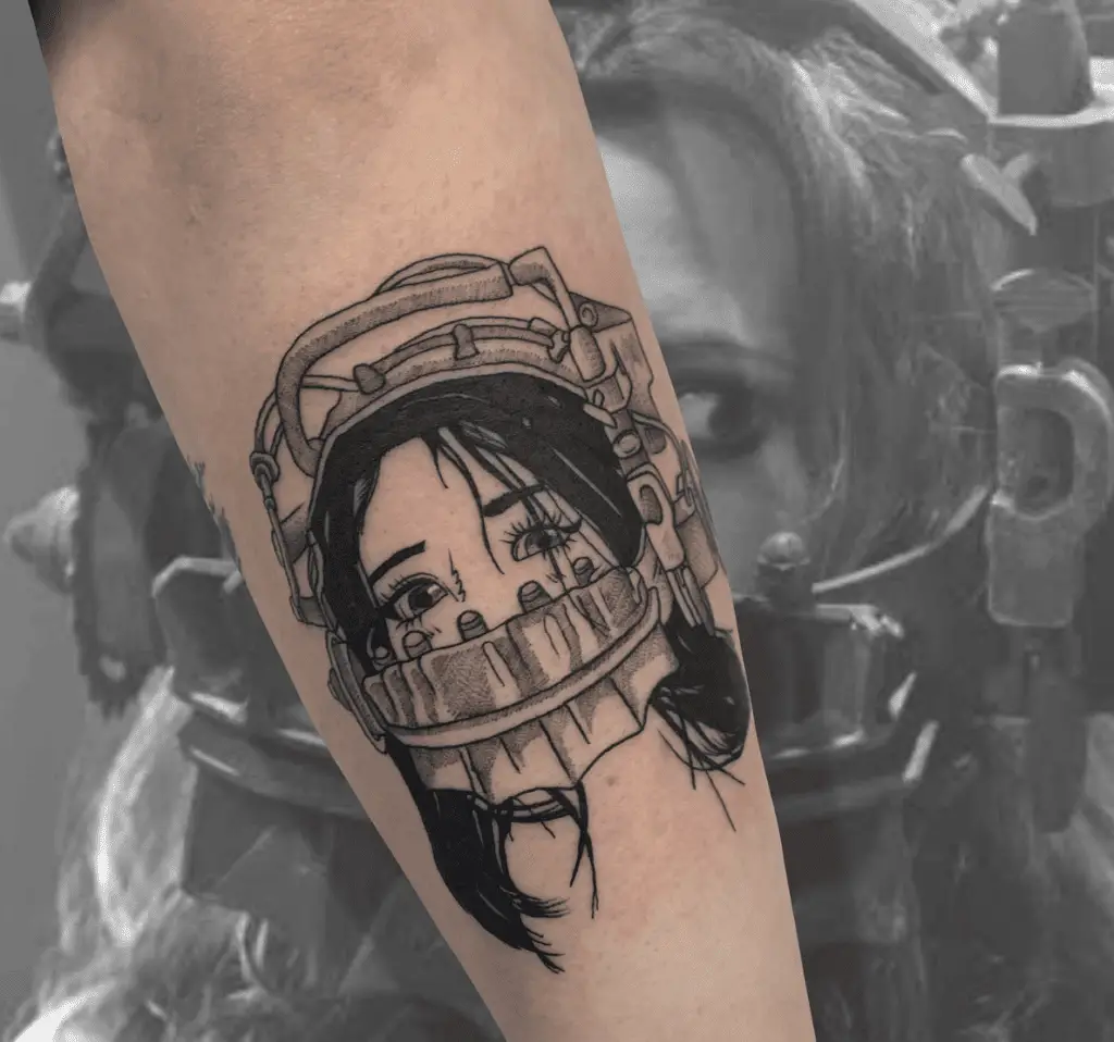Aesthetic Chainsaw Woman Arm Tattoo