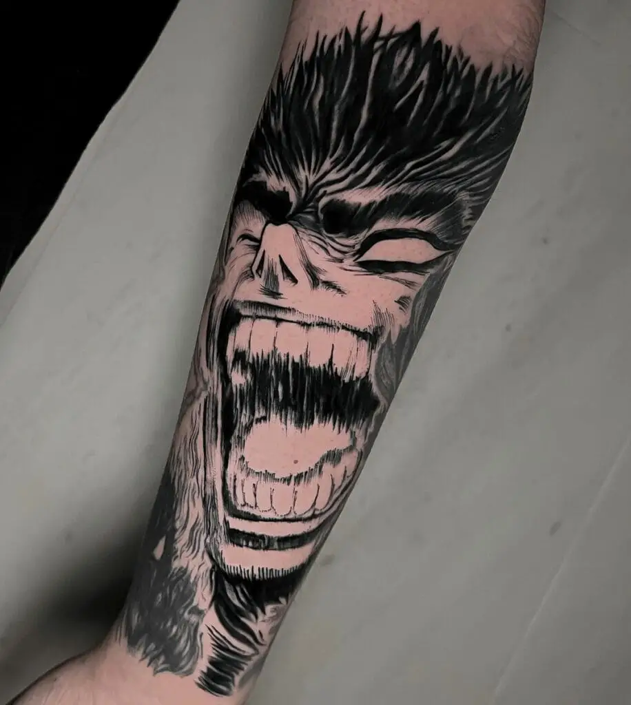 Close Up Wild Guts Arm Tattoo