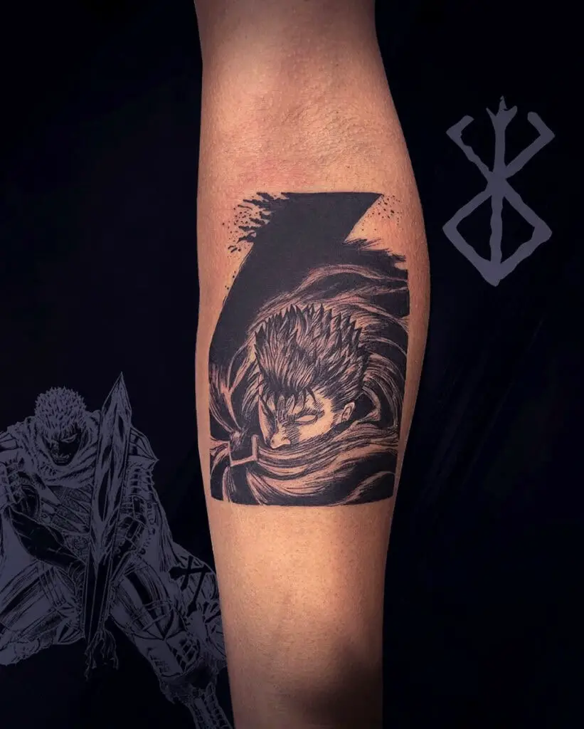 Line Shading Guts With Shadows Arm Tattoo