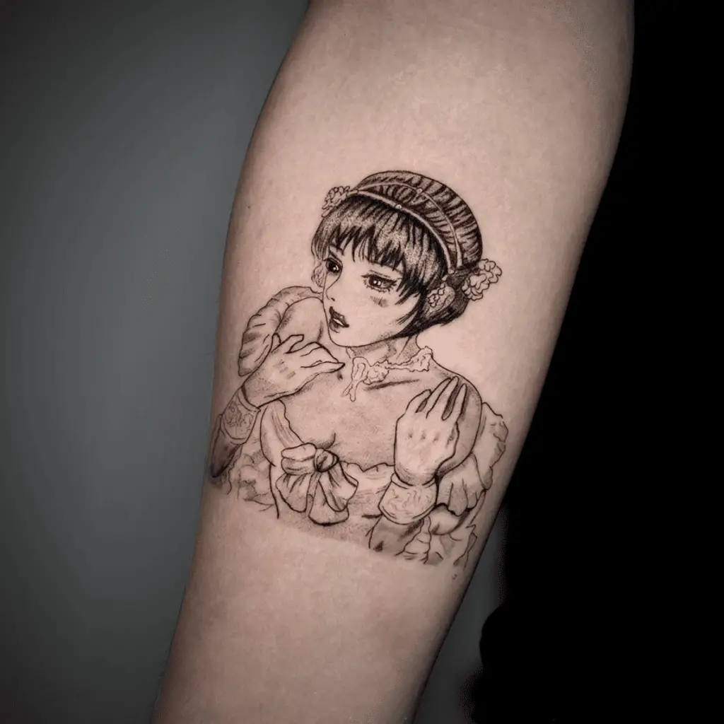 Lovely Casca in Dress Arm Tattoo