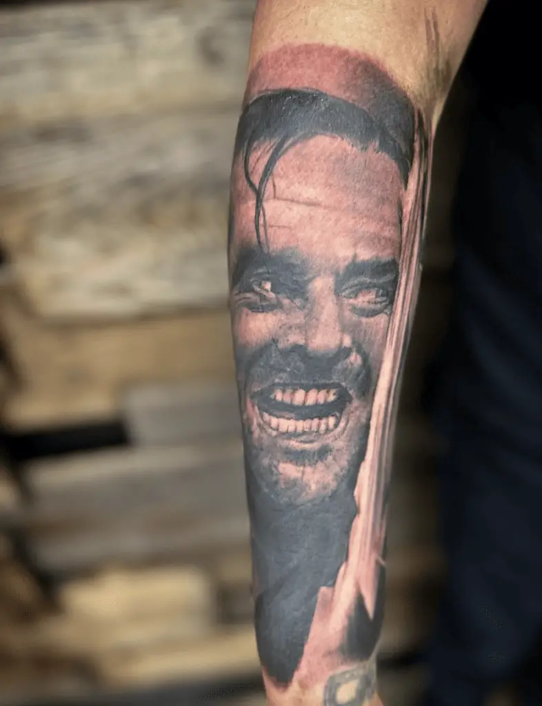 Realistic Creepy Man Arm Tattoo