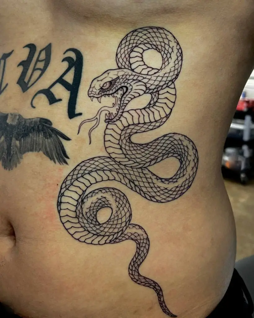 Snake Hissing Tattoo