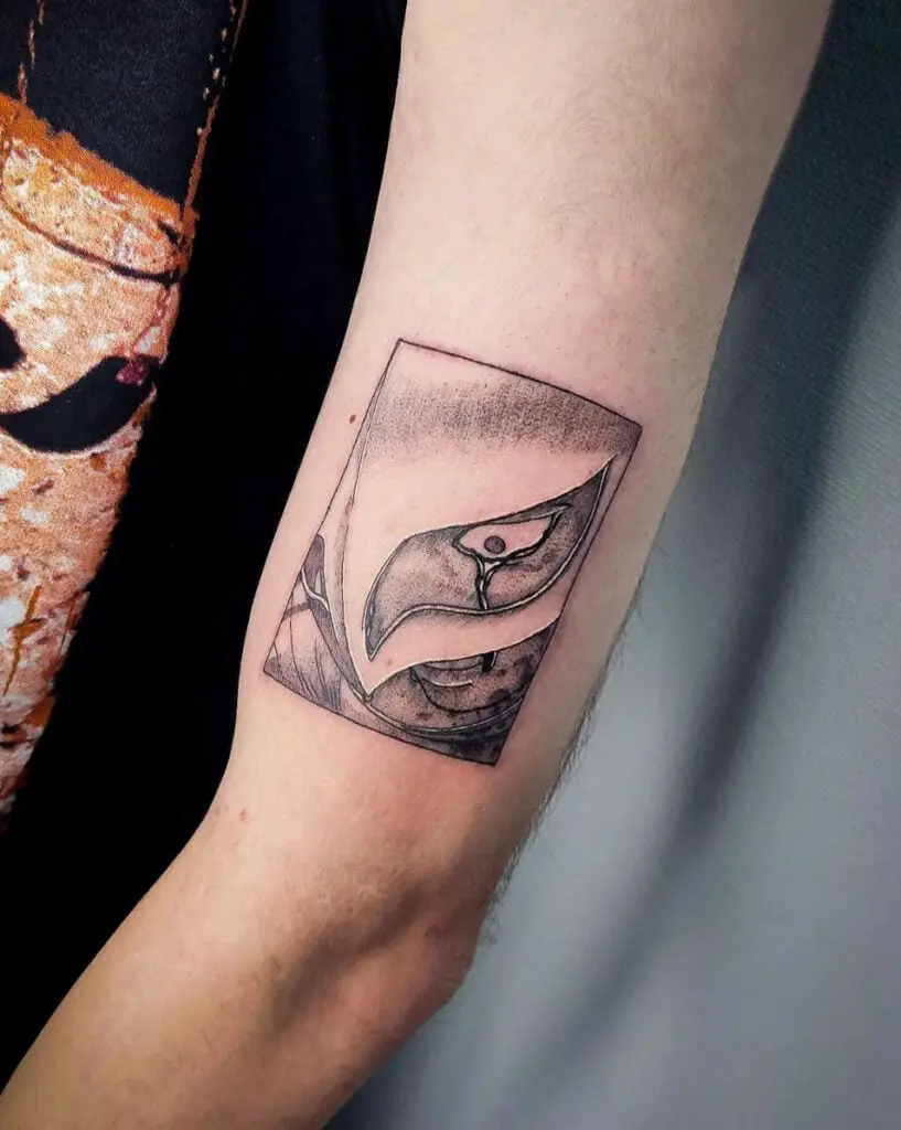 Teary Eyed Griffith Arm Tattoo