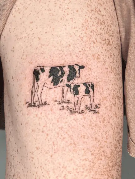 Holstein and Calf Tattoo