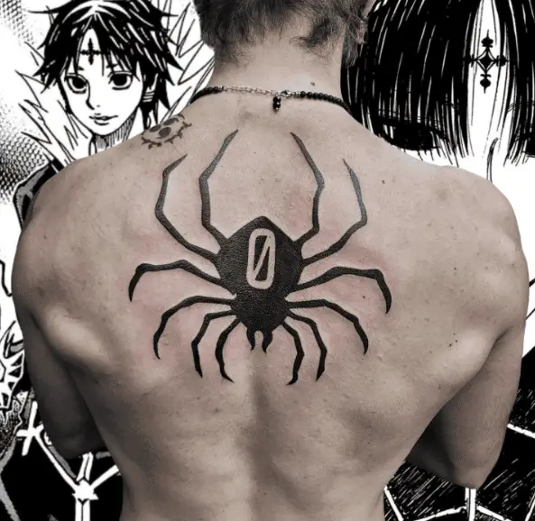Phantom Troupe Spider with #0 Mark Tattoo