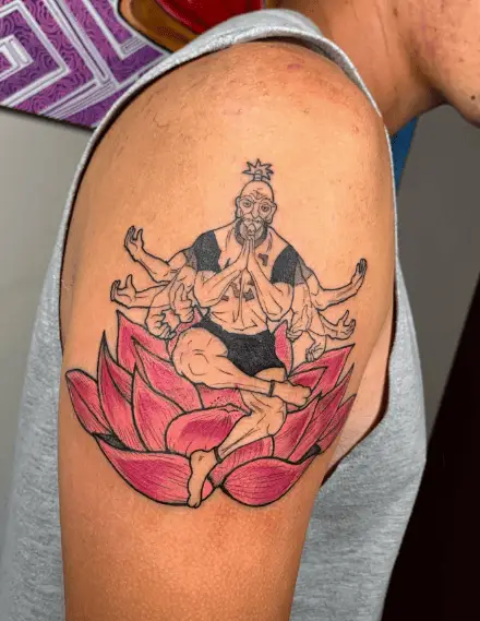 Isaac Netero on the Lotus Arm Tattoo