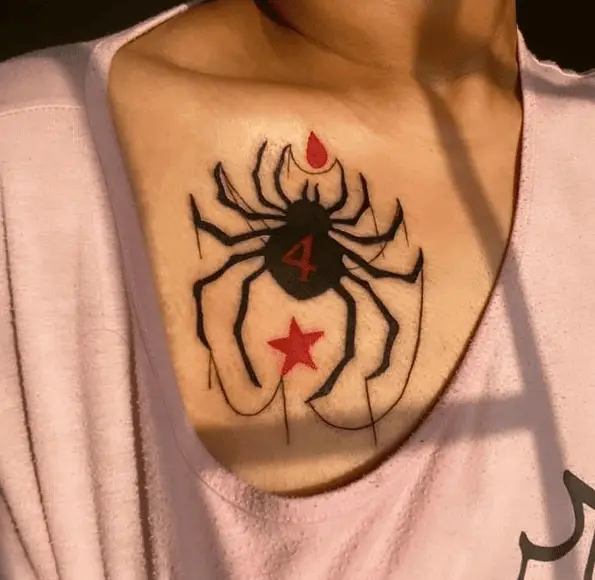 Hisoka Spider Chest Tattoo