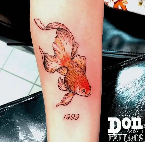 Goldfish and 1999 Year Tattoo
