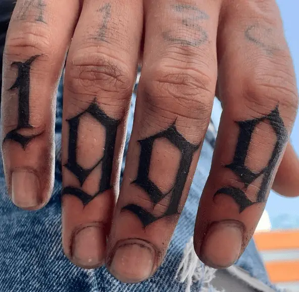 Black Ink 1999 Finger Tattoo