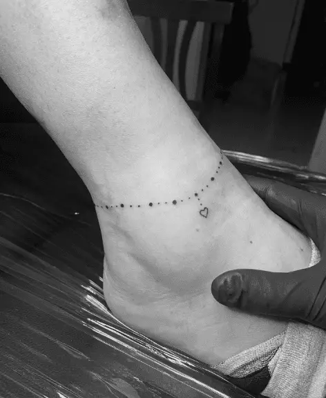 Tiny Anklet Tattoo Piece