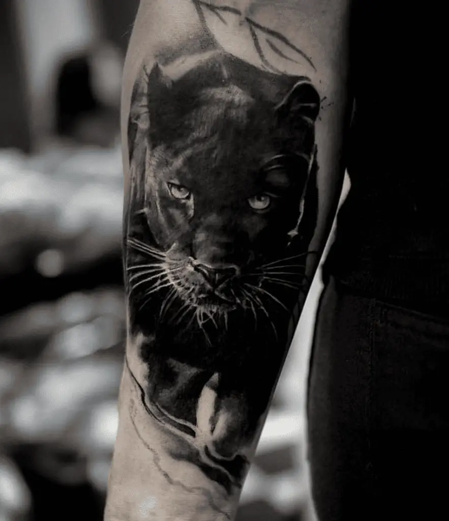 A Fierce Black Panther Arm Tattoo