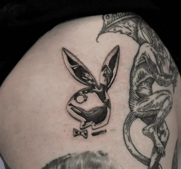 Playboy Bunny Logo Chrome Tattoo