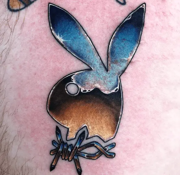 Playboy Bunny Metallic Tattoo Piece 