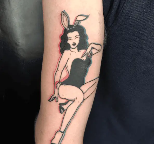 Lady Playboy Bunny Tattoo