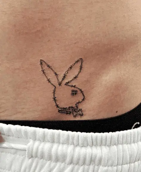Barbed Wire Playboy Bunny Tattoo