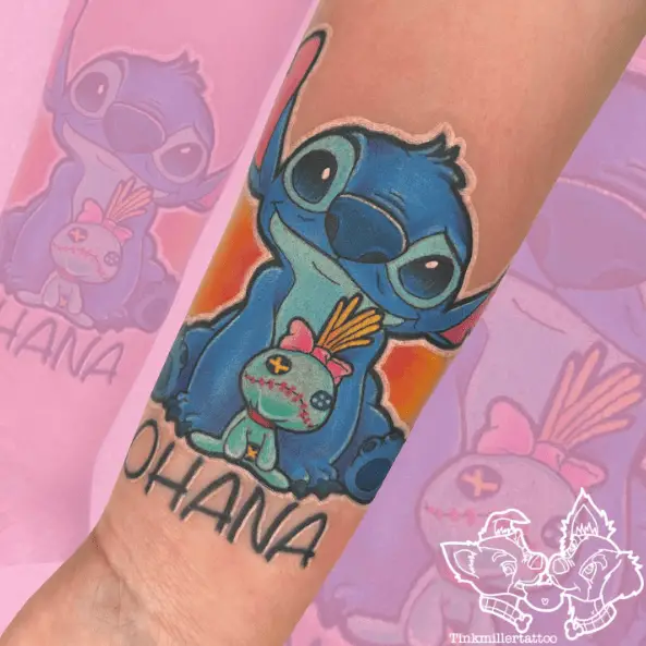 Blue Ink Stitch Ohana Tattoo