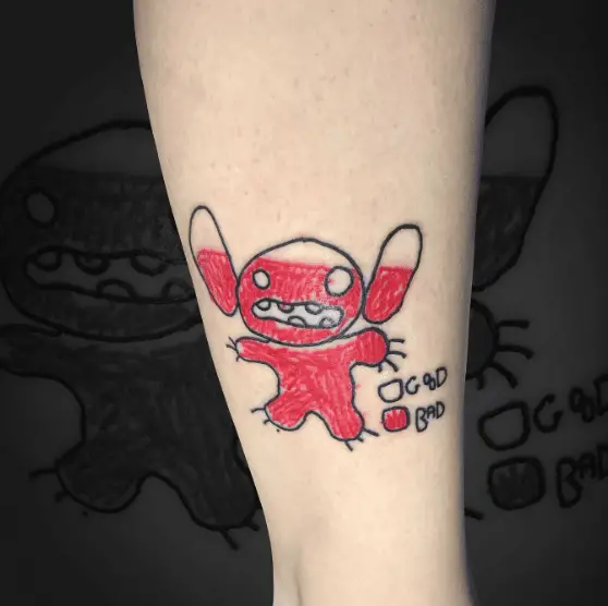 Badness Level Stitch Tattoo